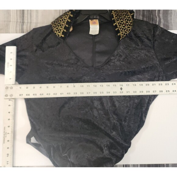 Renaissance, Gothic, Cosplay Medieval Dress Black And Gold W/hood By Disguise - Picture 3 of 8